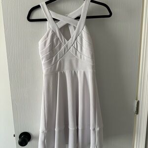 White White Flow Formal Dress, Size: Small